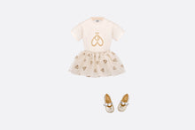 Load image into Gallery viewer, Baby Short Skirt • Tulle with Sparkly Gold-Tone CD Heart Motif
