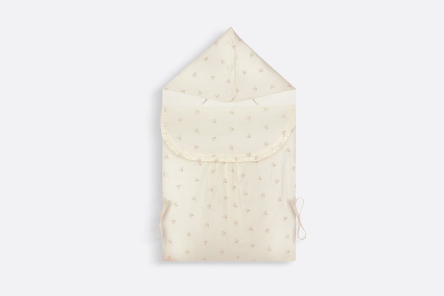 Sleeping Bag • Cream Voile and Cotton Jersey Embroidered with Gold-Tone CD Heart