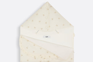 Sleeping Bag • Cream Voile and Cotton Jersey Embroidered with Gold-Tone CD Heart