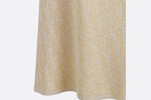 Kid's A-Line Dress • Metallic Gold-Tone Dior Oblique Knit-Blend Jacquard