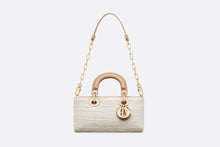 Load image into Gallery viewer, Small Dior Or Lady D-Joy Bag • Beige Canvas Embroidered with Metallic Gold-Tone Thread
