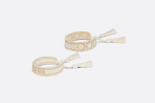 Load image into Gallery viewer, Dior Or Christian Dior Bracelet Set • Gold-tone and White Cannage Embroidery

