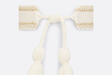Load image into Gallery viewer, Dior Or Christian Dior Bracelet Set • Gold-tone and White Cannage Embroidery
