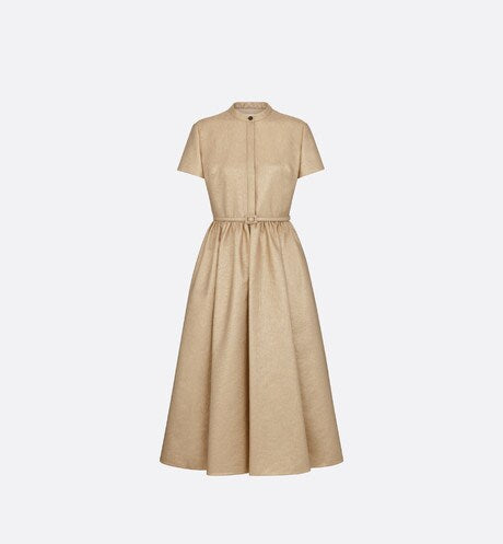 Dior Or Mid-Length Dress • Gold-Tone Technical Cotton and Silk