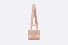 Load image into Gallery viewer, Medium Dior Or Lady D-Lite Bag • Pink Cannage Embroidery with Metallic Thread and Strass

