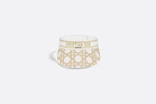 Load image into Gallery viewer, Dior Or D-Smash Macrocannage Visor • White and Gold-Tone Embroidery

