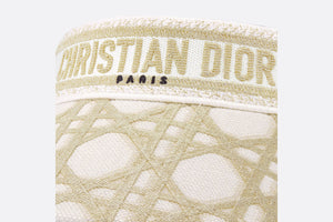 Dior Or D-Smash Macrocannage Visor • White and Gold-Tone Embroidery