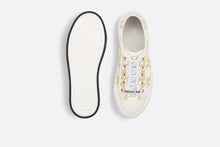 Load image into Gallery viewer, Dior Or Walk&#39;n&#39;Dior Platform Sneaker • Gold-Tone Cotton Embroidered with Macrocannage Motif in Metallic Thread
