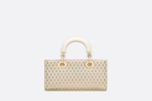 Small Dior Or Lady D-Joy Bag • Gold-Tone Diamond Jacquard with Metallic Thread