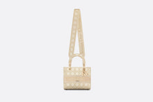 Load image into Gallery viewer, Medium Dior Or Lady D-Lite Bag • Gold-Tone Cannage Embroidery with Metallic Thread and Strass
