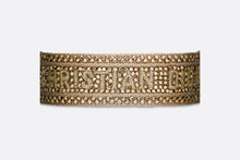 Load image into Gallery viewer, Dior Or Christian Dior Bracelet • Gold-Tone and Black Gradient Embroidery and Crystals
