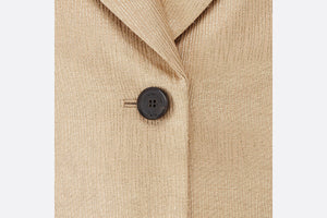 Dior Or Fitted Jacket • Gold-Tone Technical Cotton and Silk