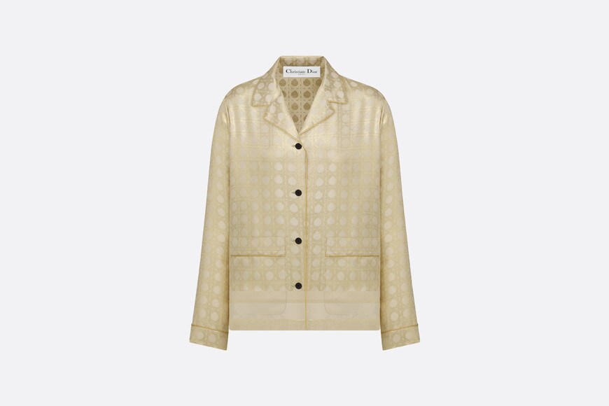 Dior Or Macrocannage Shirt • Silk Twill with Gold-Tone Macrocannage Motif