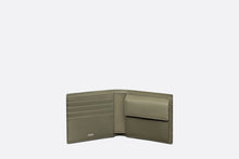 Load image into Gallery viewer, Saddle Compact Wallet • Khaki Grained Calfskin Leather Marquetry and Dior Oblique Jacquard
