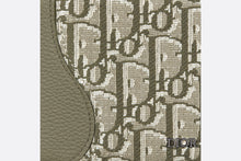 Load image into Gallery viewer, Saddle Compact Wallet • Khaki Grained Calfskin Leather Marquetry and Dior Oblique Jacquard
