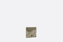 Load image into Gallery viewer, Saddle Card Holder • Khaki Grained Calfskin and Dior Oblique Jacquard
