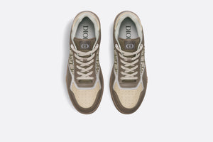 B27 Low-Top Sneaker • Khaki and Beige Smooth Calfskin with Khaki Dior Oblique Jacquard