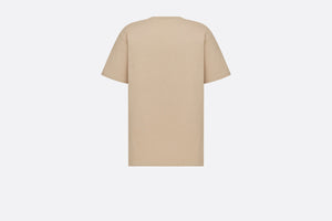 CD Icon Relaxed-Fit T-Shirt • Beige Organic Cotton Jersey