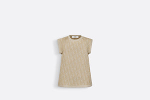 Baby A-Line Dress • Metallic Gold-Tone Dior Oblique Knit-Blend Jacquard