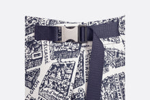 Load image into Gallery viewer, Skort • White and Navy Blue Technical Taffeta Jacquard with Plan de Paris Motif
