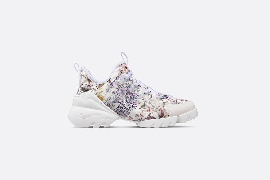 D-Connect Sneaker • Pastel Blue Technical Fabric with Dior 4 Saisons Hiver Print