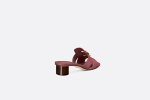 30 Montaigne Heeled Slide • Terracotta Red Calfskin