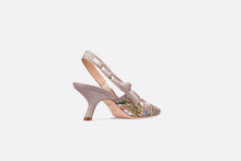 Load image into Gallery viewer, J&#39;Adior Slingback Pump • Lilac Cotton Embroidered with the Dior 4 Saisons Été Motif
