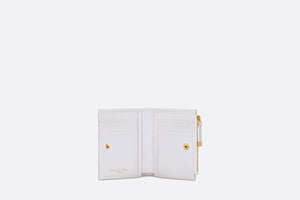 Dior Caro Dahlia Wallet • White Multicolor Dior 4 Saisons Été Printed Calfskin