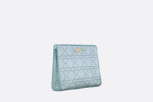 Load image into Gallery viewer, Medium 30 Montaigne Pouch • Celestial Blue Cannage Raffia
