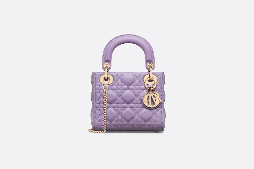 Mini Lady Dior Bag • Lilac Cannage Lambskin