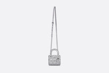 Load image into Gallery viewer, Dior Or Lady Dior Micro Bag • Metallic Silver-Tone Crinkled Cannage Calfskin
