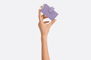 Lady Dior Gusset Card Holder • Lilac Cannage Lambskin