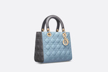 Load image into Gallery viewer, Medium Lady Dior Bag • Sky Blue and Steel Gray Cannage Lambskin
