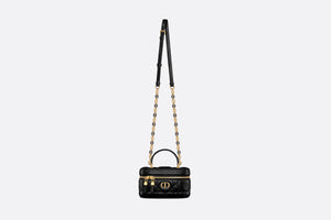 Dior Caro Mini Vanity Case • Black Macrocannage Lambskin