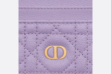 Load image into Gallery viewer, Dior Caro Five-Slot Card Holder • Lilac Supple Cannage Calfskin
