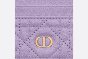 Dior Caro Five-Slot Card Holder • Lilac Supple Cannage Calfskin