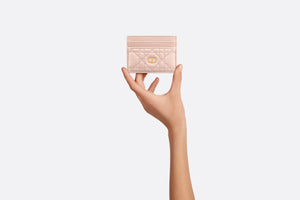 Dior Caro Five-Slot Card Holder • Powder Pink Supple Cannage Calfskin