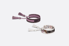 Load image into Gallery viewer, Christian Dior Bracelet Set • White and Purple Dior 4 Saisons Été Embroidery
