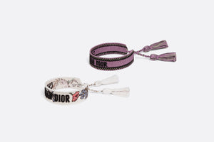 Christian Dior Bracelet Set • White and Purple Dior 4 Saisons Été Embroidery