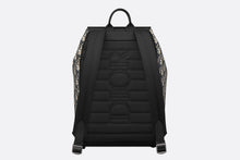 Load image into Gallery viewer, Saddle Backpack • Beige and Black Dior Oblique Jacquard and Black Grained Calfskin
