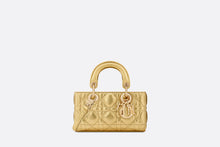 Load image into Gallery viewer, Dior Or Lady D-Joy Micro Bag • Metallic Platinum-Tone Crinkled Cannage Calfskin
