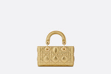 Load image into Gallery viewer, Dior Or Lady D-Joy Micro Bag • Metallic Platinum-Tone Crinkled Cannage Calfskin
