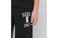 Load image into Gallery viewer, Kid&#39;s Bobby Track Pants • Black Cotton Fleece
