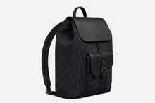 Load image into Gallery viewer, Saddle Backpack • Black Dior Oblique Jacquard and Black Grained Calfskin
