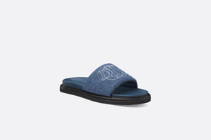 Dior Aqua Sandal • Blue Quilted Denim