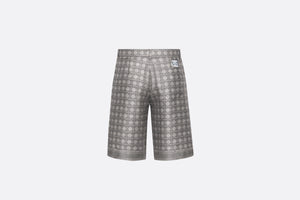Cannage Bermuda Shorts • Gray Silk Twill