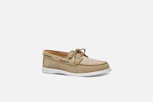 Load image into Gallery viewer, Dior Granville Boat Shoe • Beige Suede and Beige Dior Oblique Jacquard
