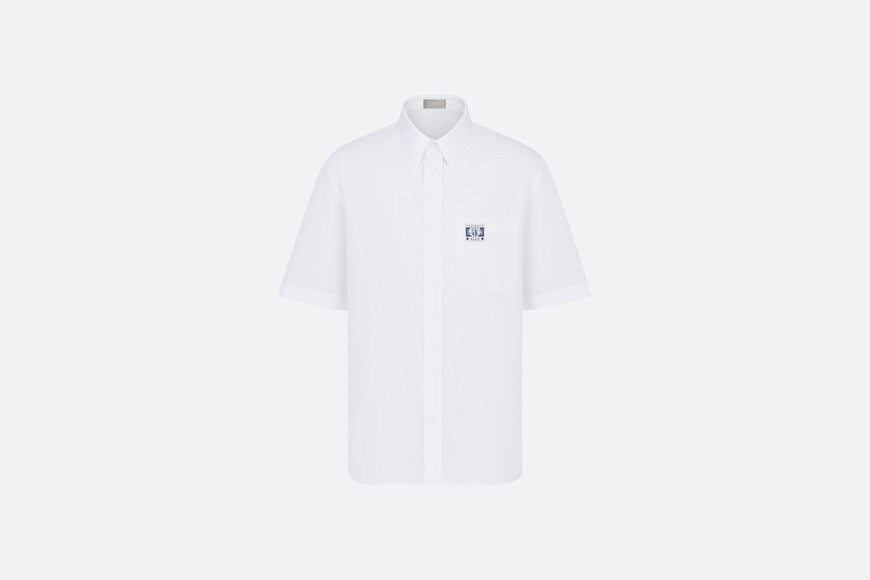 Dior Charm Short-Sleeved Shirt • White Cotton Poplin