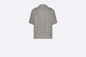 Cannage Short-Sleeved Shirt • Gray Silk Twill