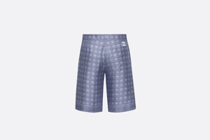Cannage Bermuda Shorts • Blue Silk Twill